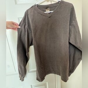 Columbia Men's Dark Brown V-Neck Sweater